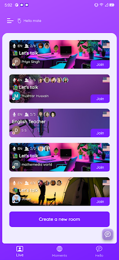 Android application FreeTalk - Language Practice screenshort