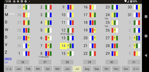 Android application 5 Ploegenkalender + Gp screenshort