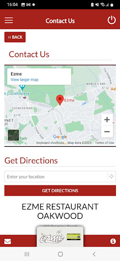 Android application Ezme Restaurant Oakwood screenshort