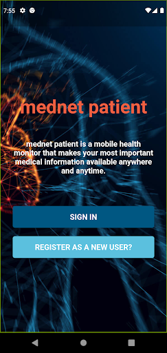 Android application mednet patient dossier screenshort