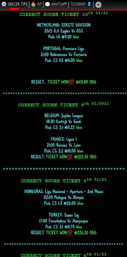 Guaranteed Correct Score Tips