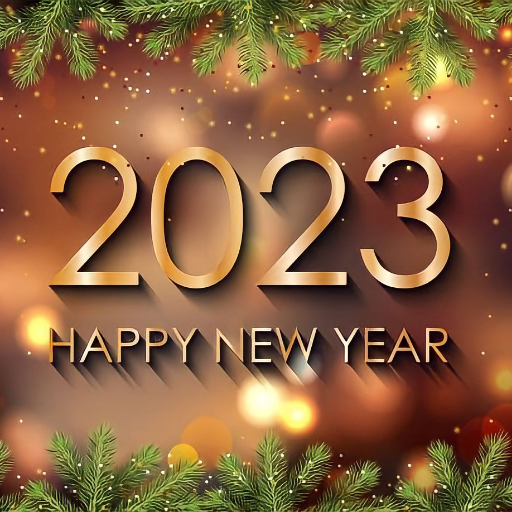 Happy new year 2023 wallpaper logo