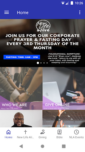 Android application New Life Alive Church screenshort