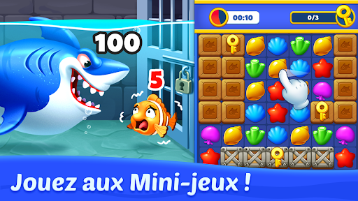 Ocean Match 3 Jeu Puzzle Capture d'Écran du Jeu Android 1