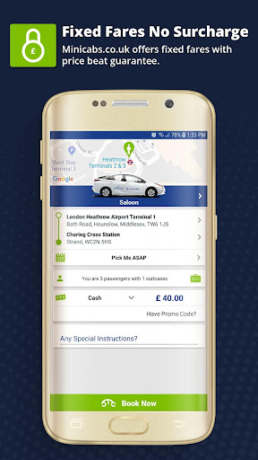 Minicabs.co.uk Screen 2