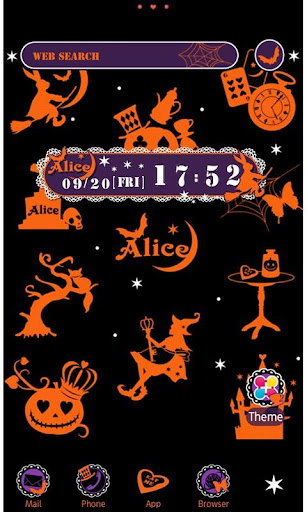 Android application Alice in Halloween Land Theme screenshort