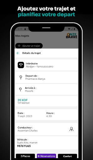 OnzeBarré : 100% covoiturage Screen 3