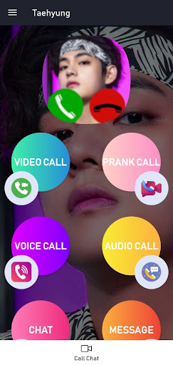 Android application Kim Taehyung Video Call Prank screenshort
