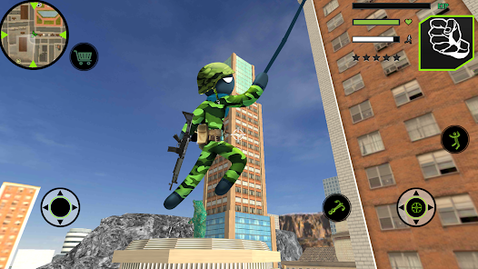 Screenshot 4 us army stickman rope hero maf android