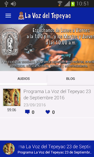 Android application Programa La Voz del Tepeyac screenshort