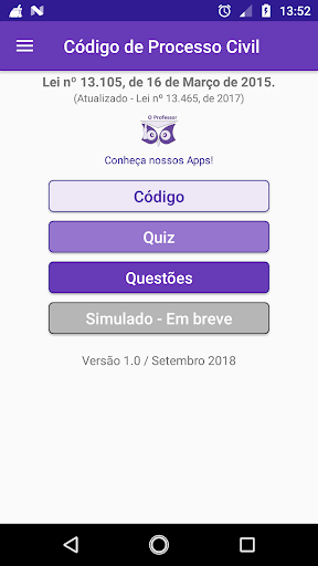 Android application Código de Processo Civil 2024 screenshort