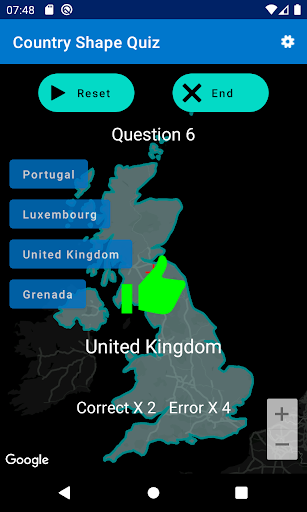 Country Shape Quiz #1
