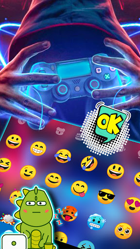 Neon Gamer Keyboard Background Screen 3
