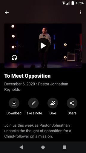 Screenshot of Christ Place App