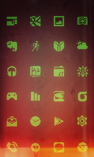 Android application 1-BIT GREEN Icon Theme screenshort