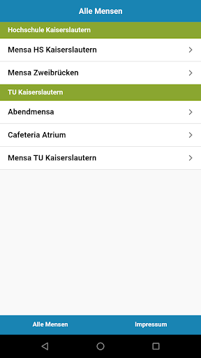 Mensa Kaiserslautern Screen 3
