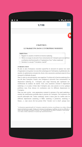 Android application Cours Marketing approfondi screenshort