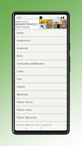 Android application Field Guide to Renosterveld screenshort