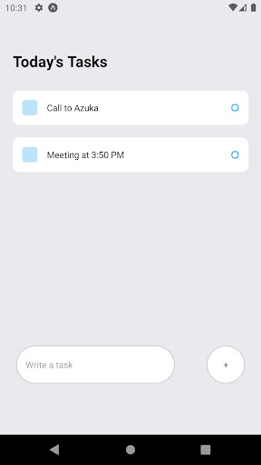 Android application SimpleTodoList screenshort