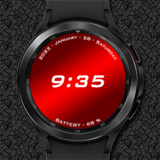 Watch Face [ Red metal ] 1.0.0 Icon
