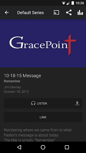 Gracepoint Church App Screen 2