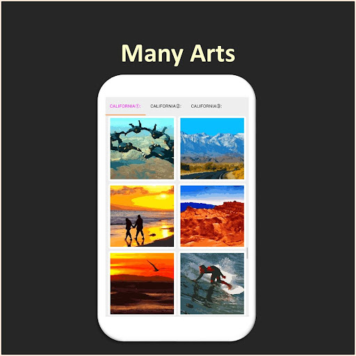 Android application Color by Number - california screenshort