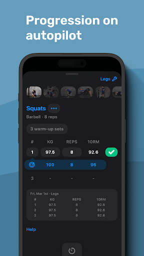 Alpha Progression Gym Tracker Screen 3