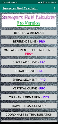 Android application Survey Calculator Pro screenshort