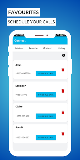 Connect - Call Scheduler Screen 3