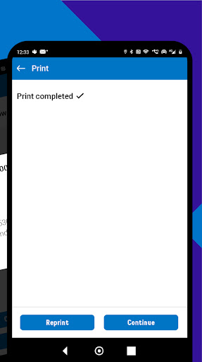 Microlise Printing Module Screen 3