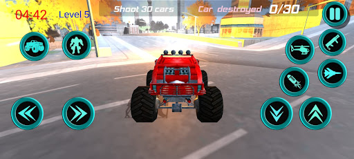 Red Car  Weapon Robot