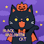 Black Halloween Cat Theme