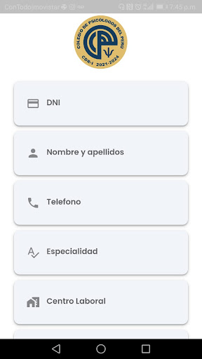 App CPsP Lima Screen 3