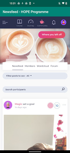 Android application Hope Programme screenshort