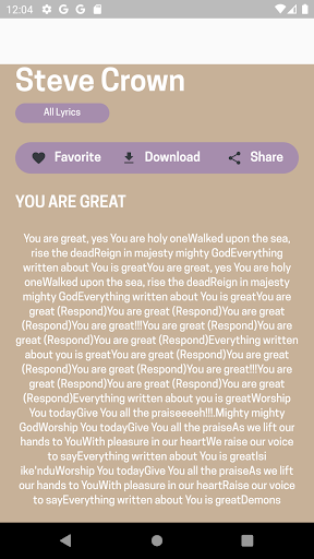 Steve Crown gospel lyrics Screen 2