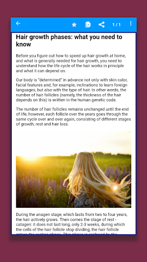 Android application How to grow hair screenshort