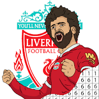 Футбольный логотип арт - нажмите цвет по номеру