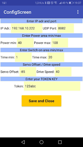 PumpControl Screen 2