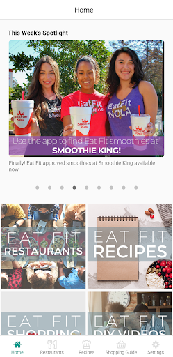 Android application Eat Fit screenshort