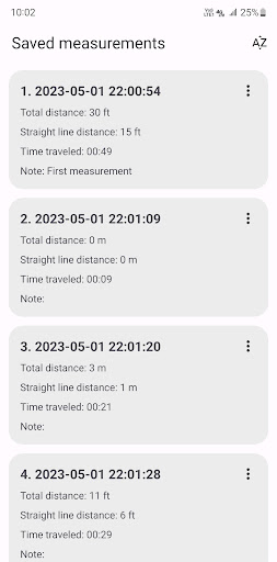 Distance meter Screen 3