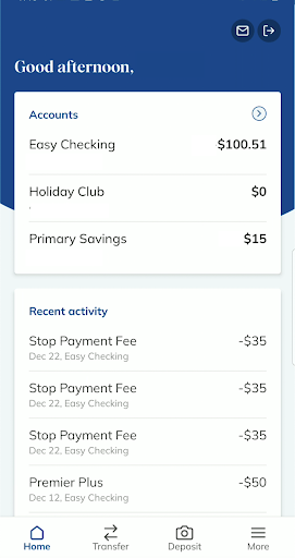 Greater Alliance FCU Screen 2