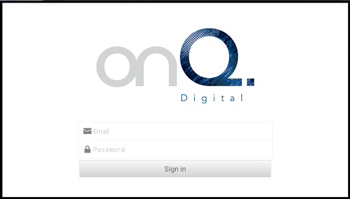 Android application onQ Digital Signage Player screenshort