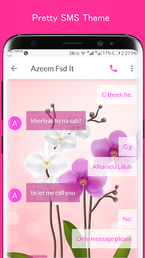 Orchid Flower SMS Theme