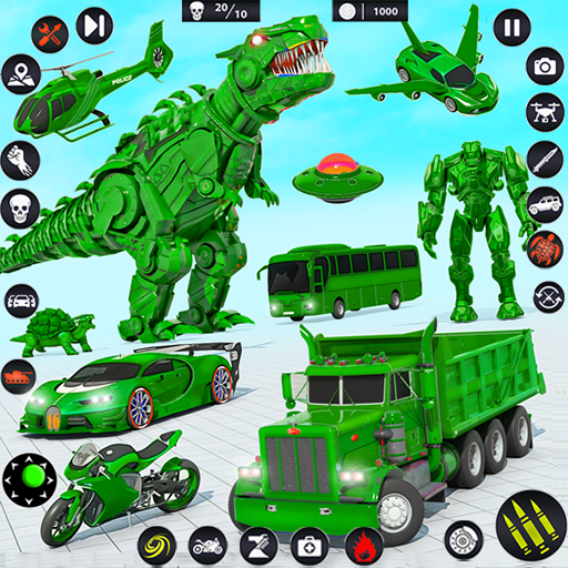 Dino Robot Car Transform Games