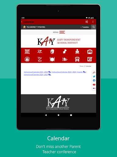 Android application Katy ISD screenshort