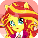 Dress Up Sunset Shimmer Games icon
