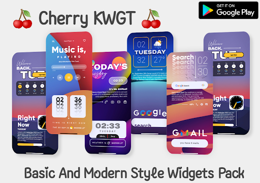 Android application Cherry KWGT screenshort