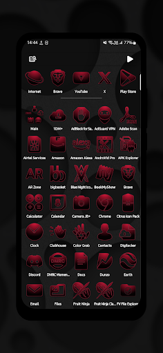 Red Night Icon Pack Screen 2