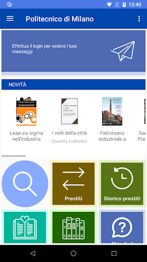 Android application Polimi Library screenshort