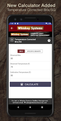 Whiskey Systems Calculator